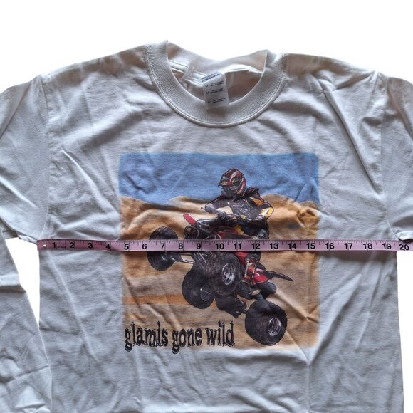 Glamis Gone Wild M Gilden Ultra Cotton ATV Long Sleeve Shirt White Sand Dunes - Picture 5 of 8